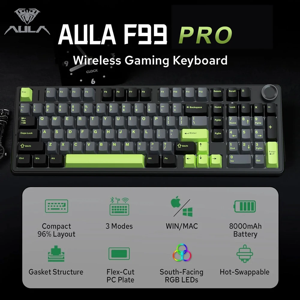 AULA F99PRO Gaming mechanisch  - Gaming Keyboard Hot Swappable recensie en prijs