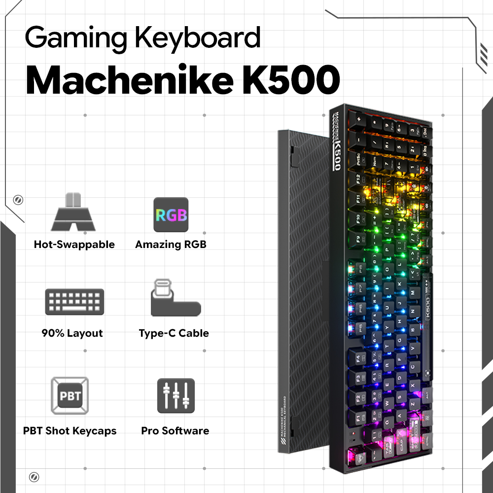Machenike K500-B94 V2 Bedraad  - Gaming Keyboard Hot Swappable recensie en prijs