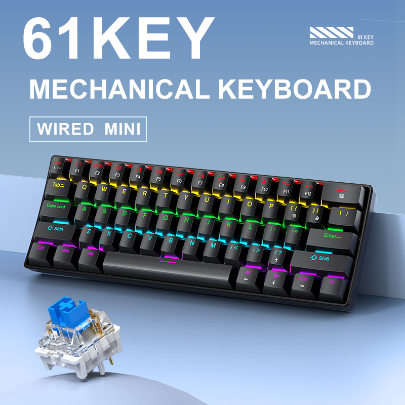 APAYADO K61 mechanisch gamingt - Keyboard Gaming Blue Switch recensie en prijs