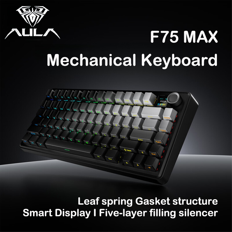 AULA F75 MAX 75% Tri-Mode Mech - Gaming Keyboard Hot Swappable recensie en prijs